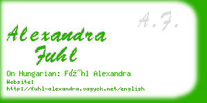 alexandra fuhl business card